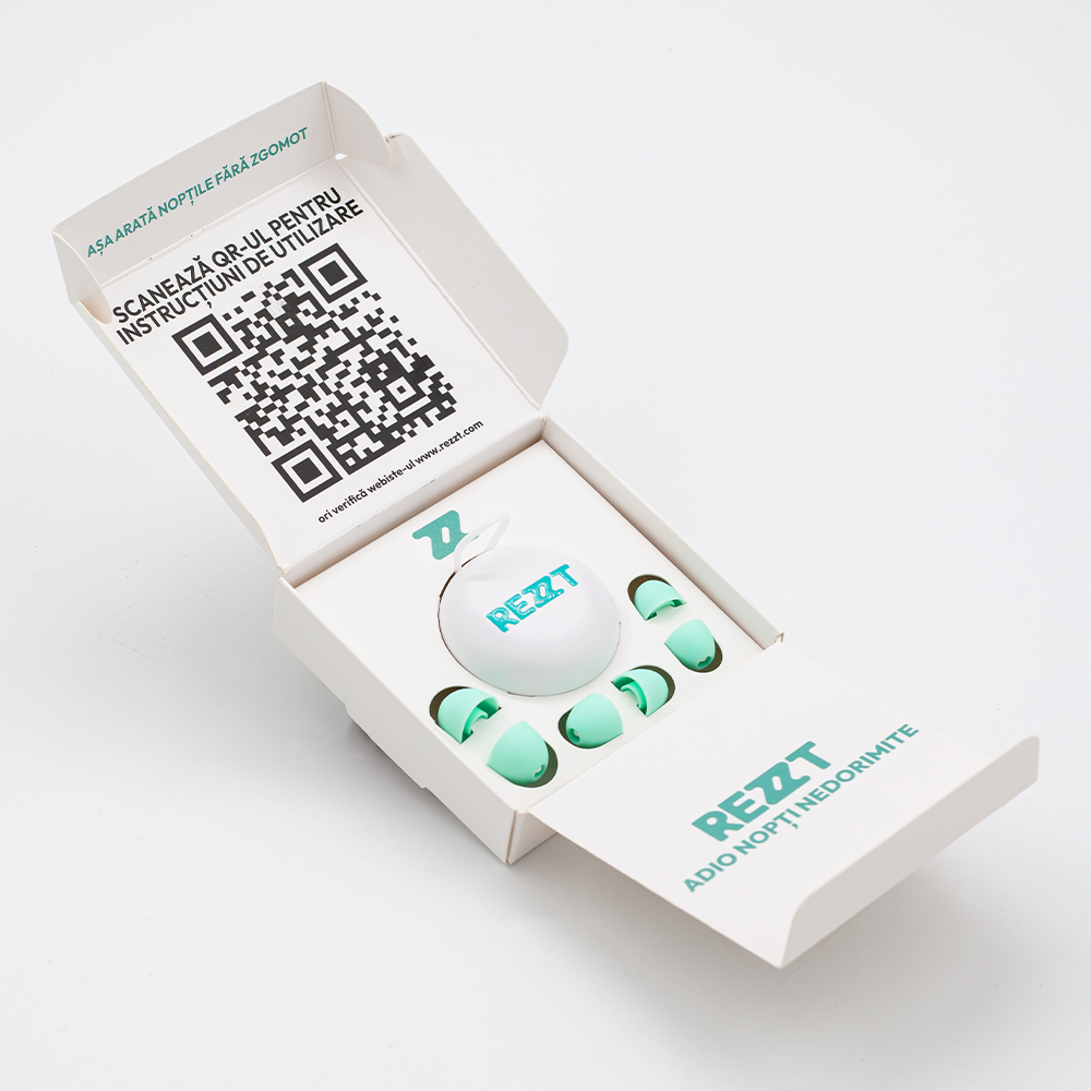 Cutie REZZT a dopurilor de urechi pentru somn